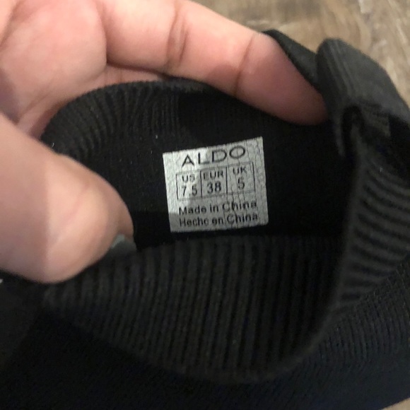 ALDO Sock Fit Black Sneakers - Picture 4 of 4